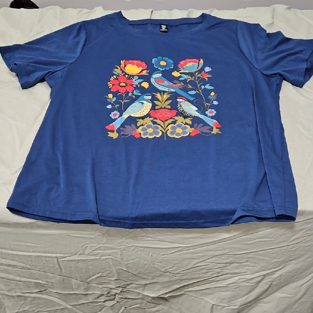 Bird & Floral Graphic Tee